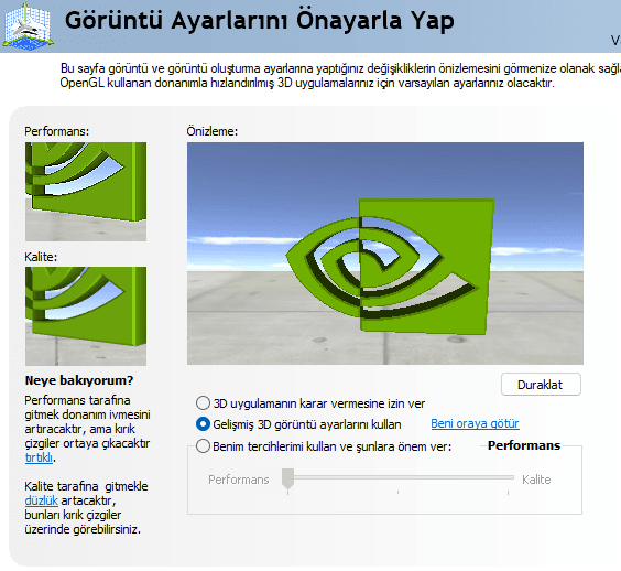 Ölçeklendirme Ayarları