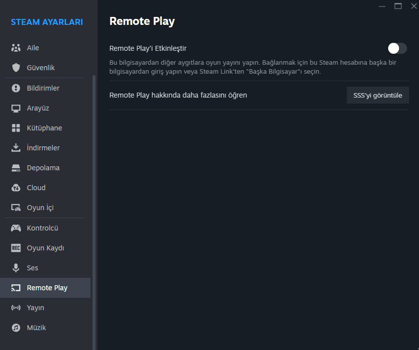 Başlatma Seçenekleri