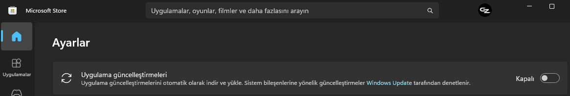 Microsoft Store - Uygulama Güncellemeleri